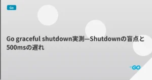 Go graceful shutdown実測—Shutdownの盲点と500msの遅れ | mohablog